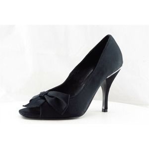 BCBGeneration Women Sz 5.5 M‎ Black Pump Fabric Shoes Amaya